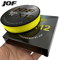 JOF 12 Strands Braid PE Fishing Line 300M 500M 100M Strong Abrasion Resistance Multifilament Fishing Line