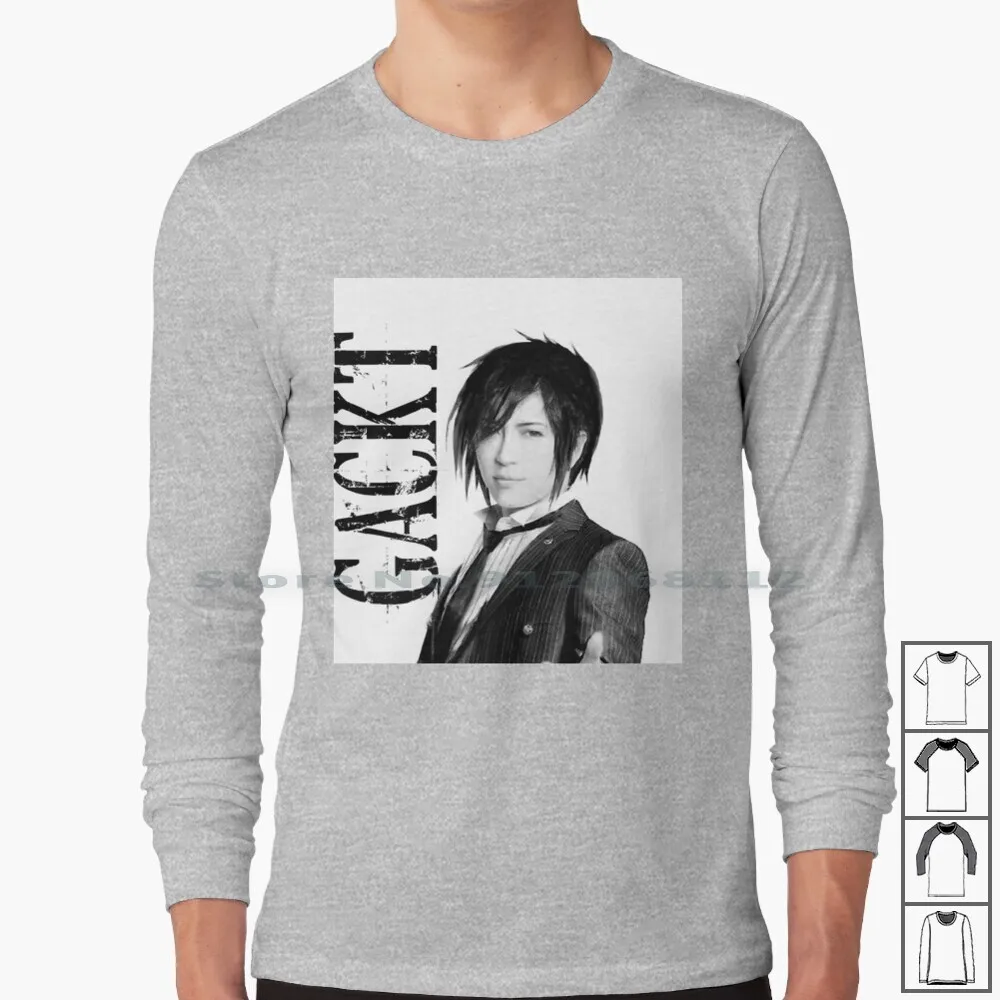 Gackt Black Butler 100% Cotton Long Sleeve T Shirt Jpop Jrock Visual Kei Anime Japan Milice Mizer Gackt Job Manga Music Black