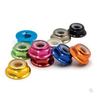 2pcs-10pcs aluminum flange nylon insert lock nut m2 m2.5 m3 m4 m5 m6 m8 Anodized Multi-color Colourful nuts