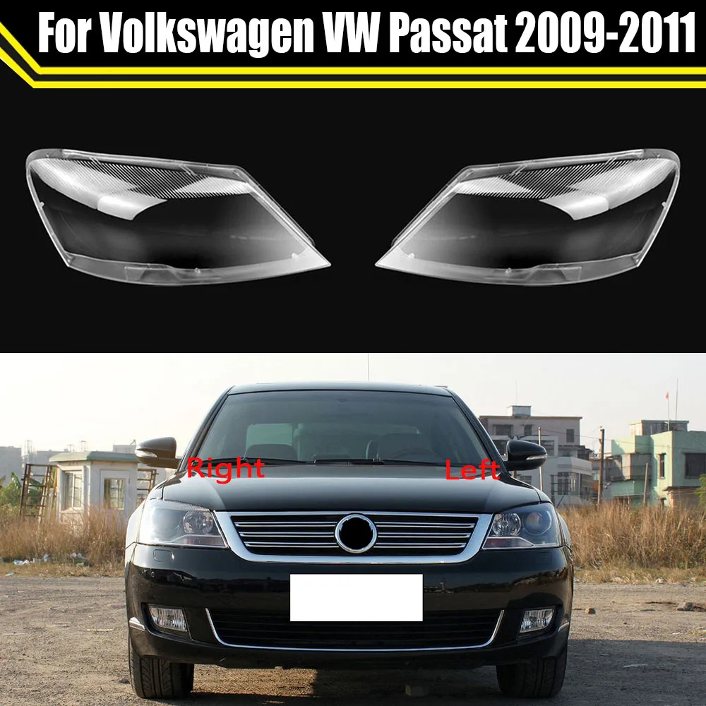 

Car Headlight Cover For Volkswagen VW Passat 2009 2010 2011 Auto Lampshade Lampcover Head Lamp Light Covers Clear Lens Shell