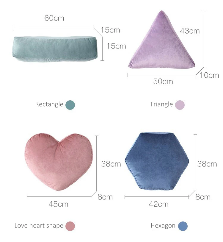 Bubble Kiss Nordic Velvet Cushion Geometric Shape Pillow Personality Art Decoration Pillows Sofa for Waist Plush Toys Cushion