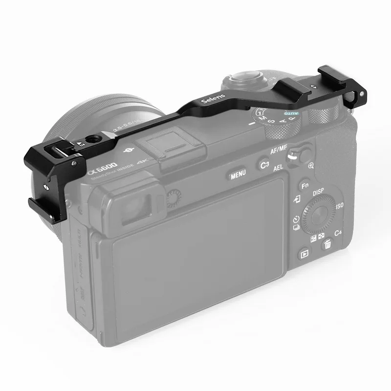 Dual Cold Shoe Adapter Relocation Plate Easy Hood Microphone Extension Cold Shoe Mount For Sony Alpha A6600 Camera