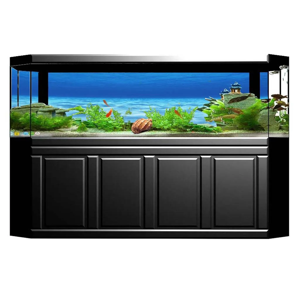 3D HD picture Fish Tank Aquarium Background Painting Landscape Sticker Poster Tank Underwater Ocean Backdrop Aquarium Decoration