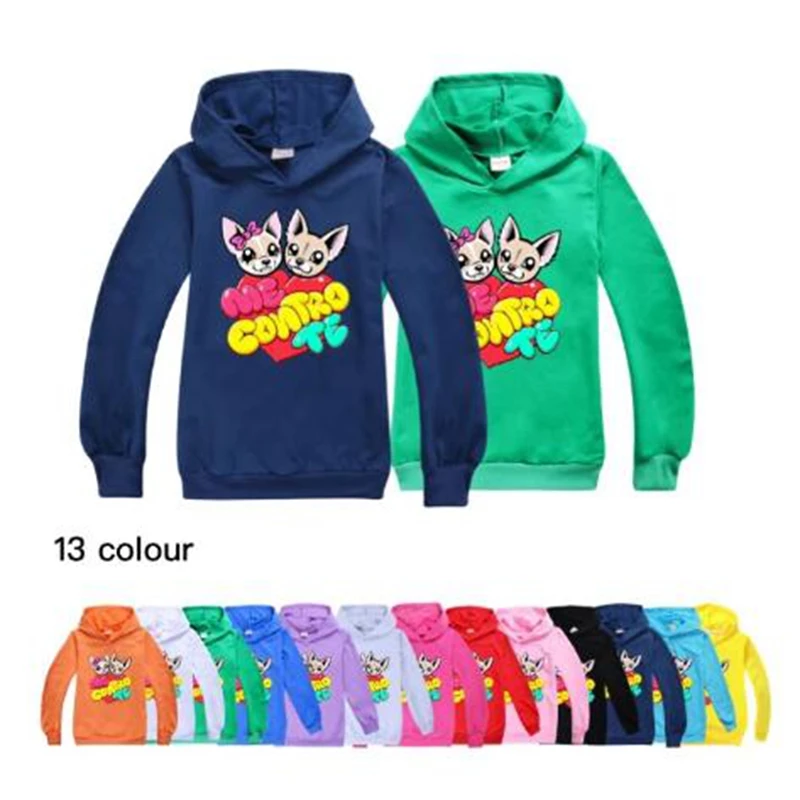 Fashion Me Contro Te Rainbow Hoodie Baby Girl Sweatshirt Clothes Toddler Girls Clothing Kids Christmas Cotton Hoodies Costume