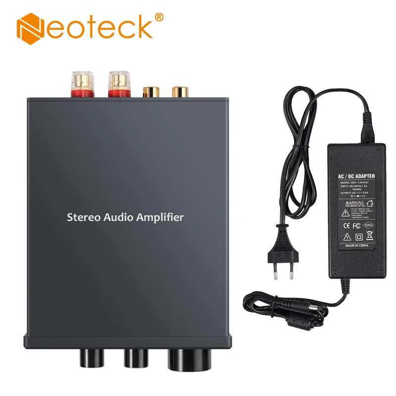 Neoteck Stereo Audio Amplifier With TPA3116D2 Chip Hi-Fi integrated amplifier 50W + 50W Output Power  with Bass Treble Control