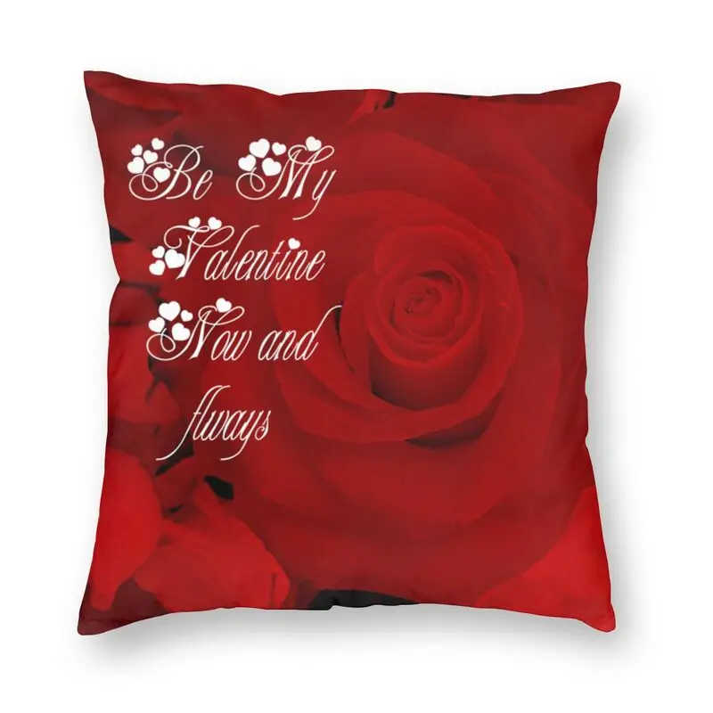 

Be My Valentine Cushion Cover Double Side 3D Print Rose Flower Throw Pillow Case for Living Room Cool Pillowcase Home Decor