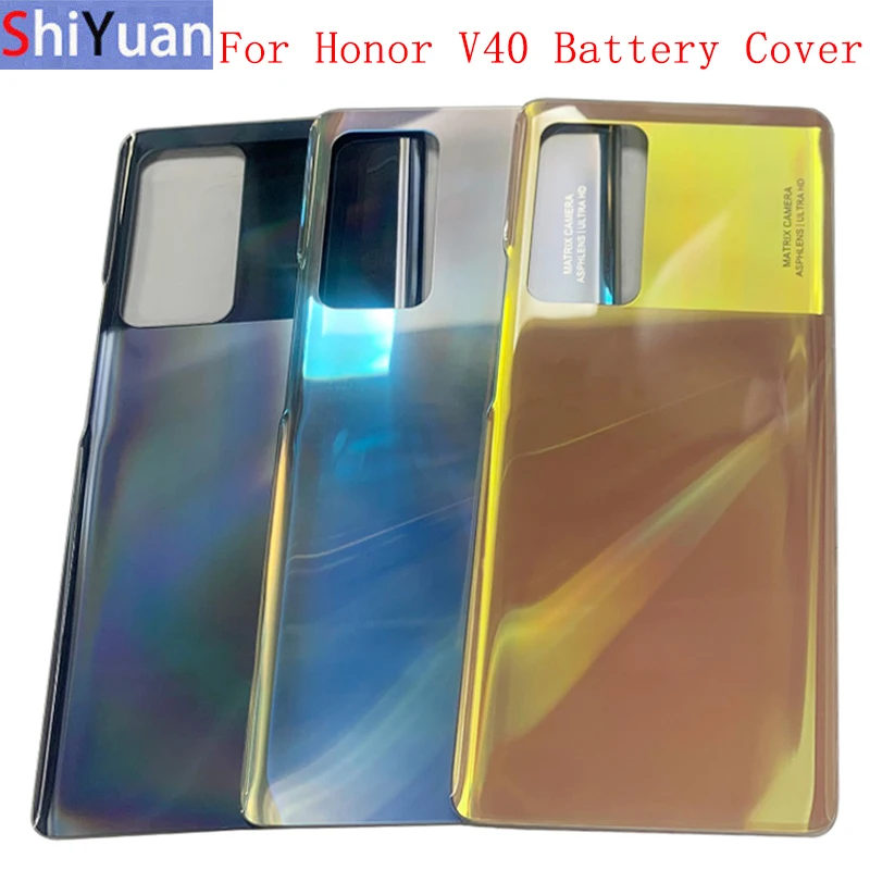 Battery Cover Rear Door Panel Housing Case For Honor V40 5G Back Cover with Logo Replacement Parts