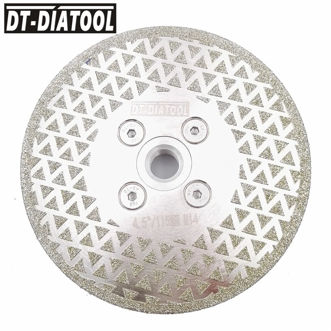 DT-DIATOOL 2 個 M14 糸 115 ミリメートル/4.5 "片面コーティングされたダイヤモンド鋸刃電着切断 & 研削ディスク花崗岩大理石
