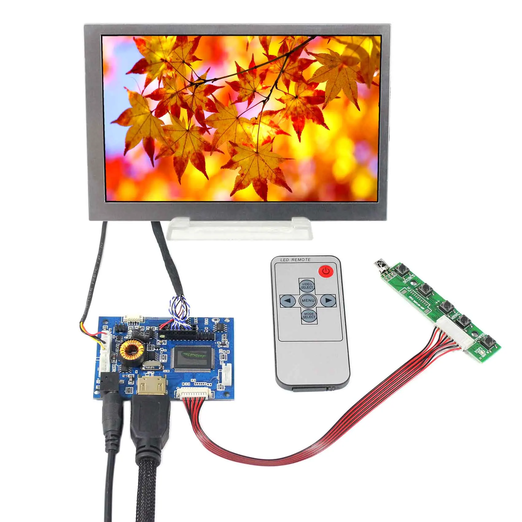 

7 inch 800X480 LCD Screen 7" G070VW01 V0 for industrial PC with HD MI Audio LCD Controller Driver Board