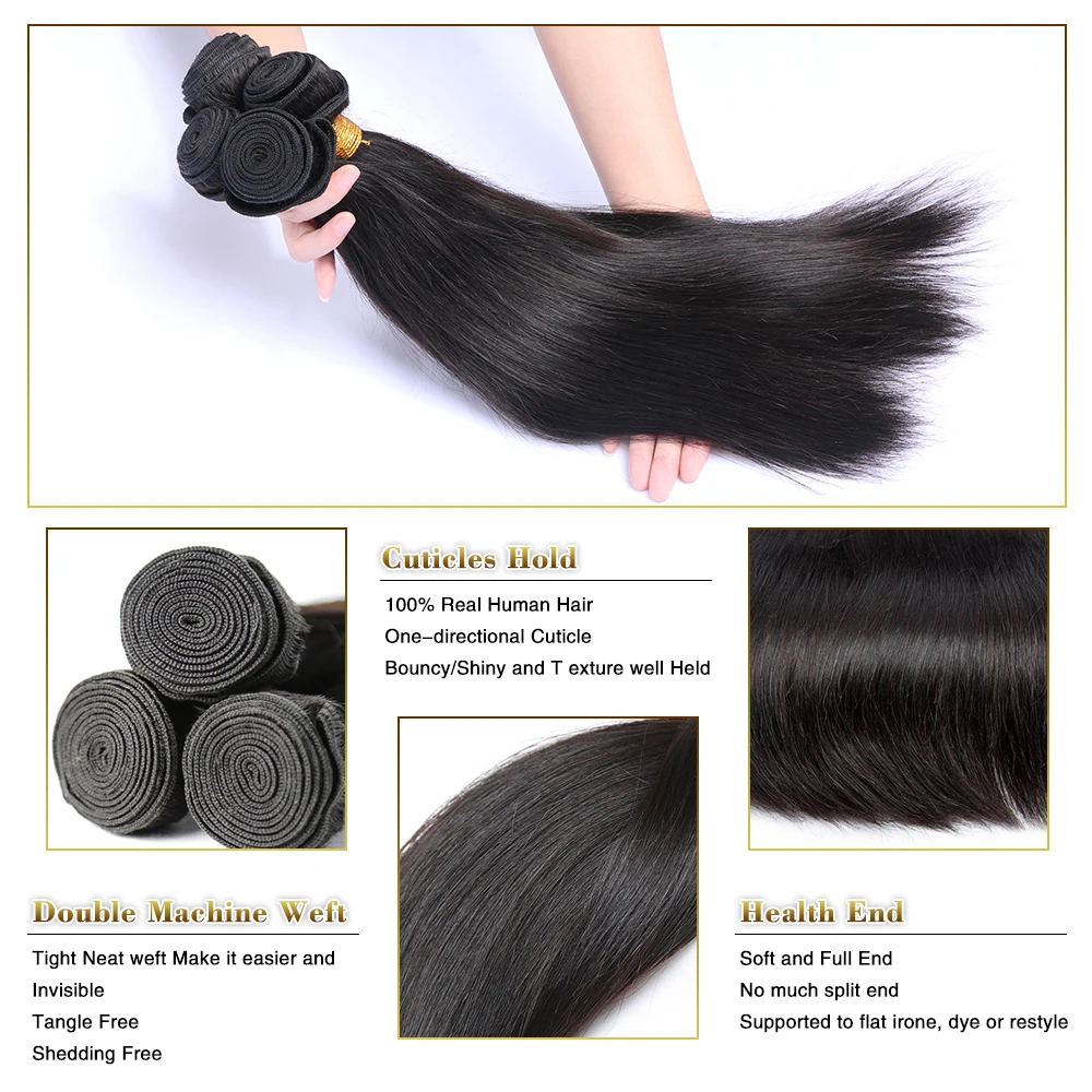 bundles 100% human hair Hot selling Brazilian Hair Bundles Straight Human Hair Bundles 30 Inch Bundle Hair Extensions for woman