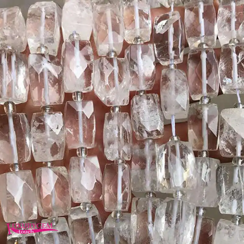 Natural Multicolor Stone Spacer Loose Beads 10x15mm Faceted Rectangle Shape DIY Jewelry Making 20Pcs wk447