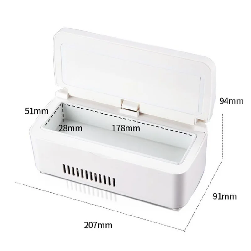 Insulin Refrigerator Travel Portable Medicine Storage Mini Cooler Smart Mute LCD Display Large Capacity Pill Case