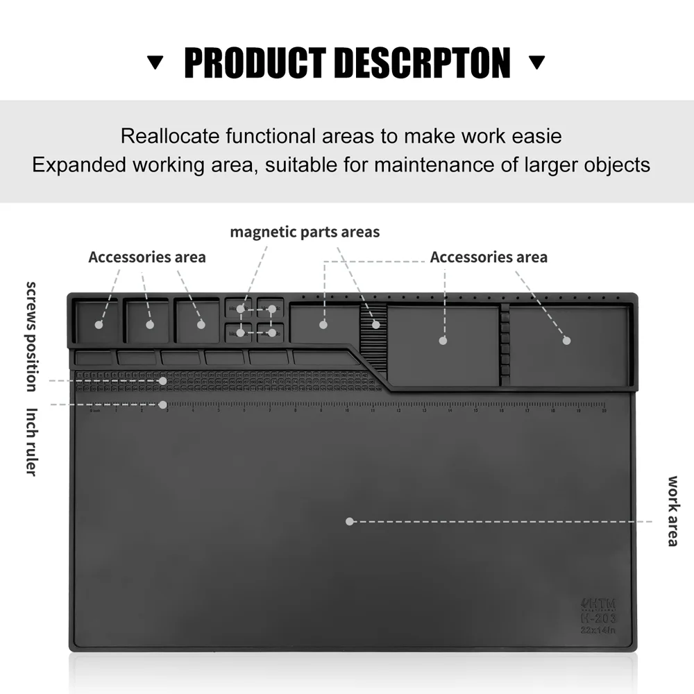 Wärmedämmung Pad ESD Löten Arbeits Matte Magnetische Silikon Matte Reparatur Hitzebeständige Plattform für BGA Löten Station