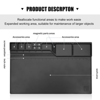 Heat Insulation Pad ESD Soldering Working Mat Magnetic Silicon Mat Repair Heat-resistant Platform for BGA Soldering Station