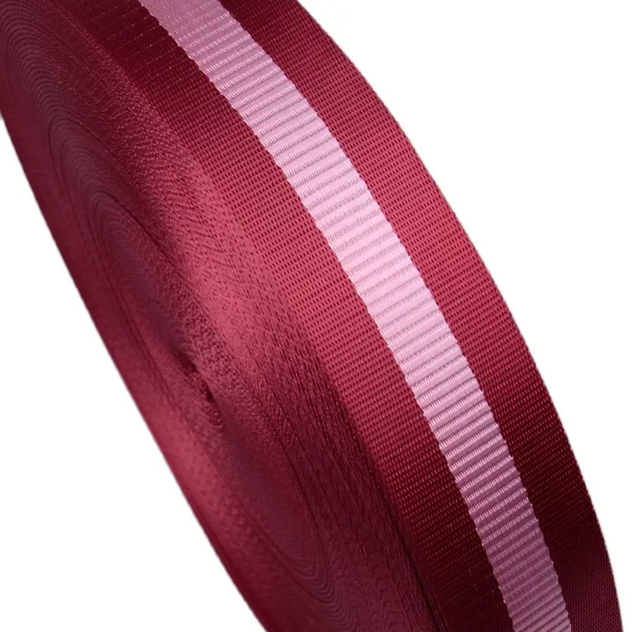 

Fashion Design Nylon Webbing Strap Red/White Color 1.2 Inch In Stock Hot Sale