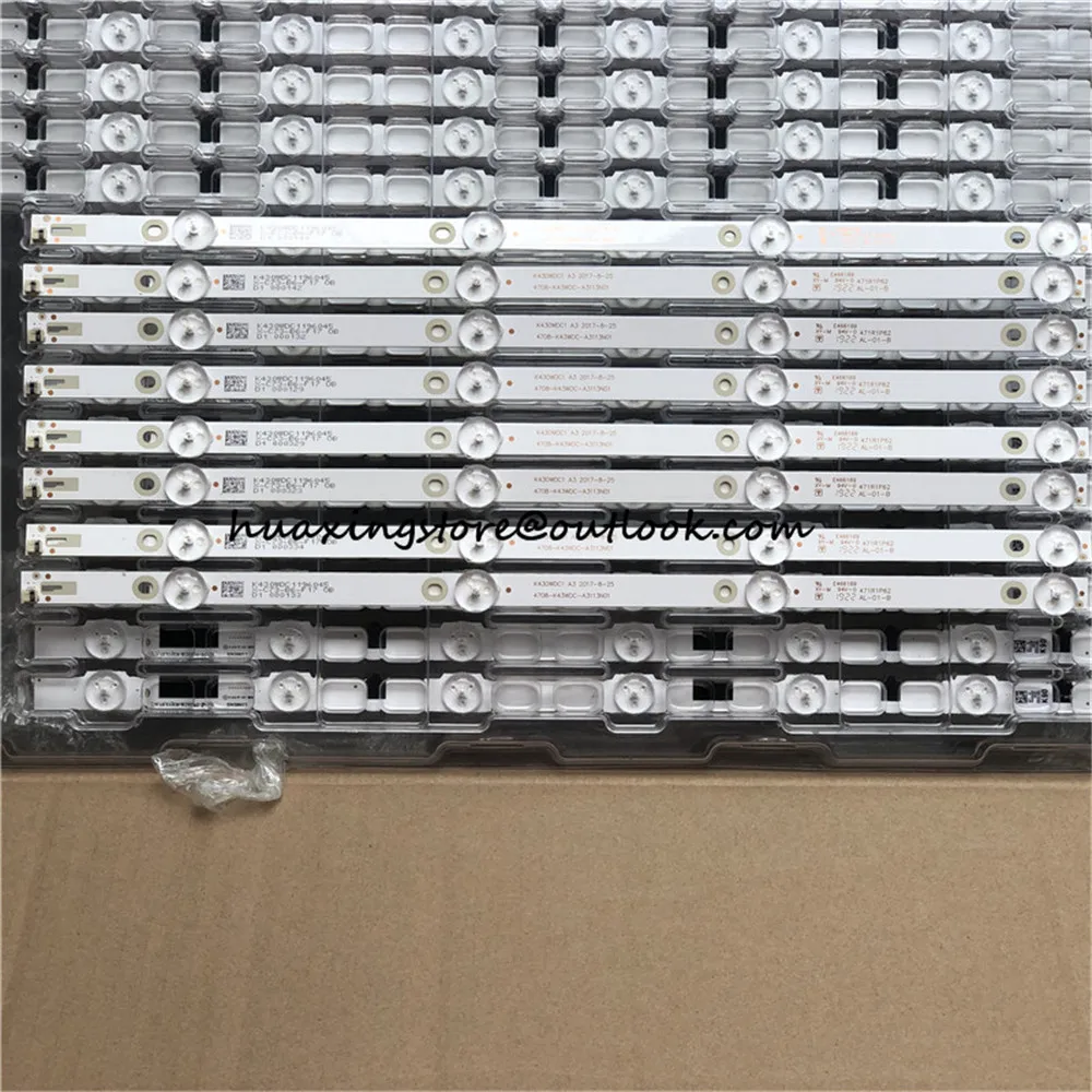 

LED Strip for 43L1600C 43BDL4012N 43DL4012N L43E6800 43HFF5952 43PFF3012/T3 43PFF5012/T3 Y43G1B LE43E6850 4708-K43WDC-A1113N11