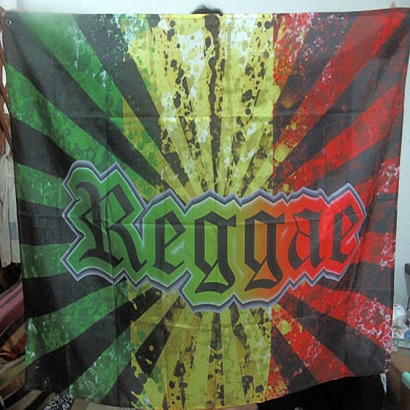 

Jute Reggae rock band poster banner hanging flags Canvas painting Games billiards hall decor wall background Vintage Decor