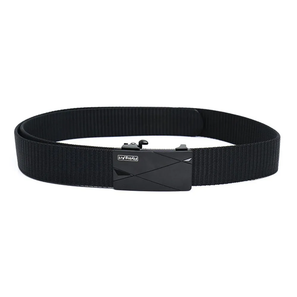 Unisex Police Canvas Tactical Belt New Korean Men High Quality Metal Automatic Buckle Adjustable Outdoor Military Training Belt