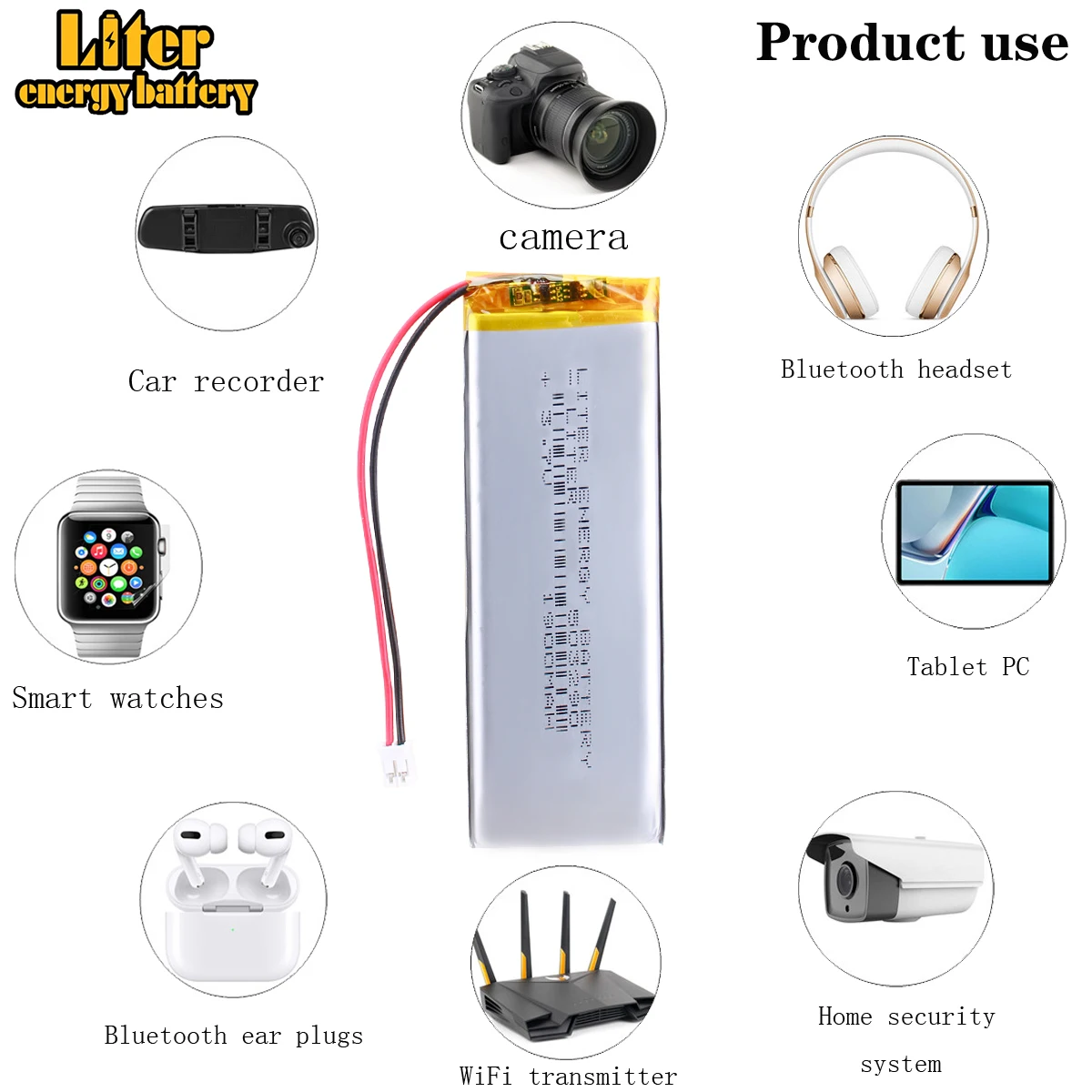 3.7v 503290 1900mah Rechargeable li-Polymer Li-ion Battery replace for bluetooth version of the KBD67 lite keyboard PH 2.0mm