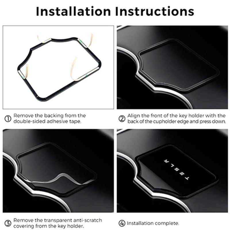 Model3 Car Engine Start Card posizione chiave Trim Frame Holder Fixer limitazione Sticker decorazione per Tesla Model 3 Y accessori