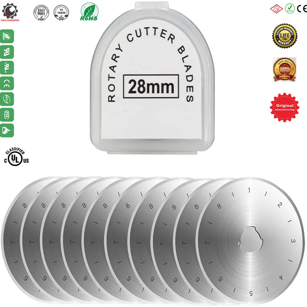 45mm Rotary Cutter Lame, Lame Rotanti Misura Fiskars,Olfa,Martelli, Dremel, truecut Rotary Lame di Ricambio, Tagliente e Durevole