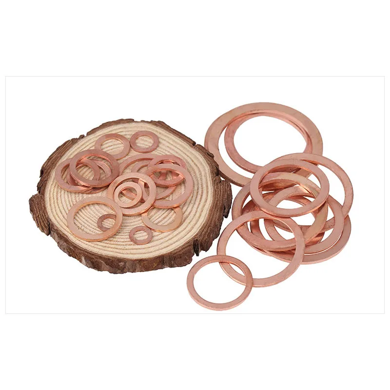 Flat Washers Plain Washer Gaskets Washers Gaskets Black Copper Gasket, Sealing Ring Gasket for Marine Watch Screw Washer GB