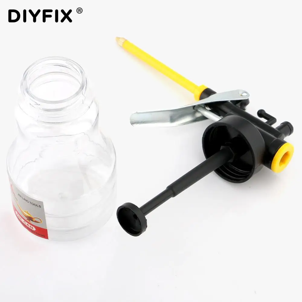 Пистолет для смазки DIYFIX, 250 мл, масляный насос, баночка для смазочного масла, пластиковый прозрачный шланг, масляный инжектор высокого давления, баночка для ремонта автомобиля