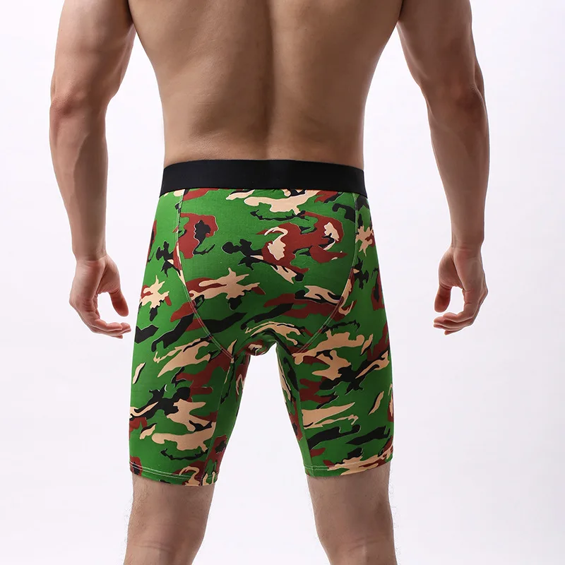 Panties Men Boxers Long Leg Underwear Cotton Man Plus Size Sports Camouflage Shorts Boxer Breathable Soft Mens Boxers Underpants