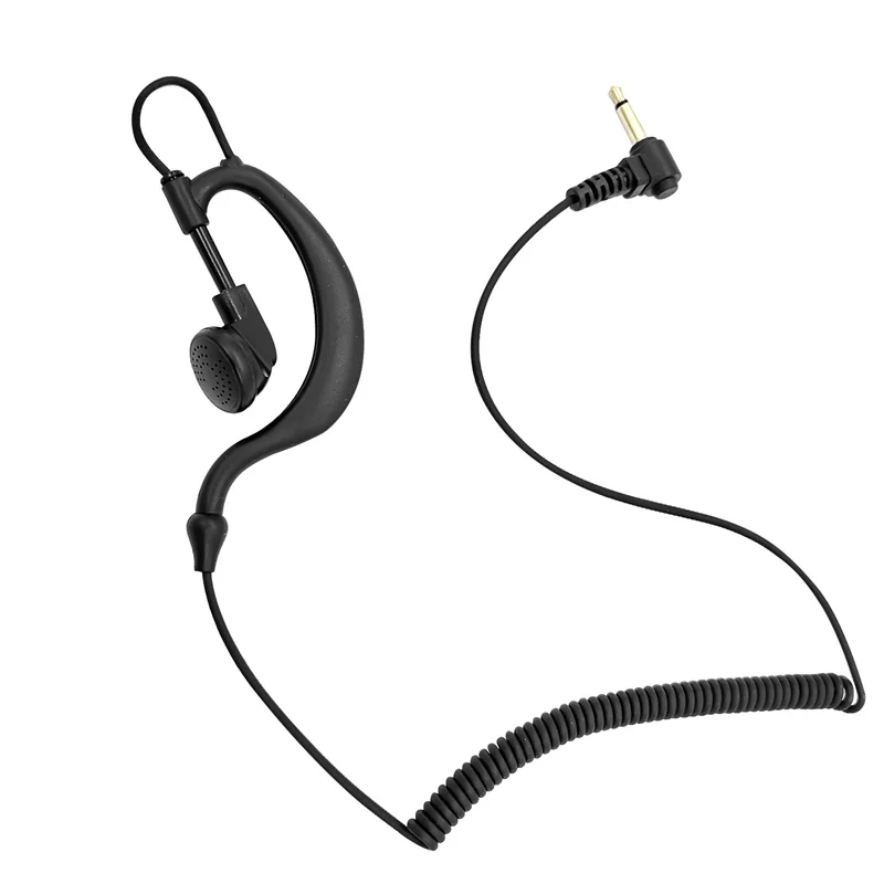 RISENKE G Shape Earpiece for Speaker, Mic or Radio, Listen Only Headset, 1 Pin, 1 Wire, Near Shoulder or Chest