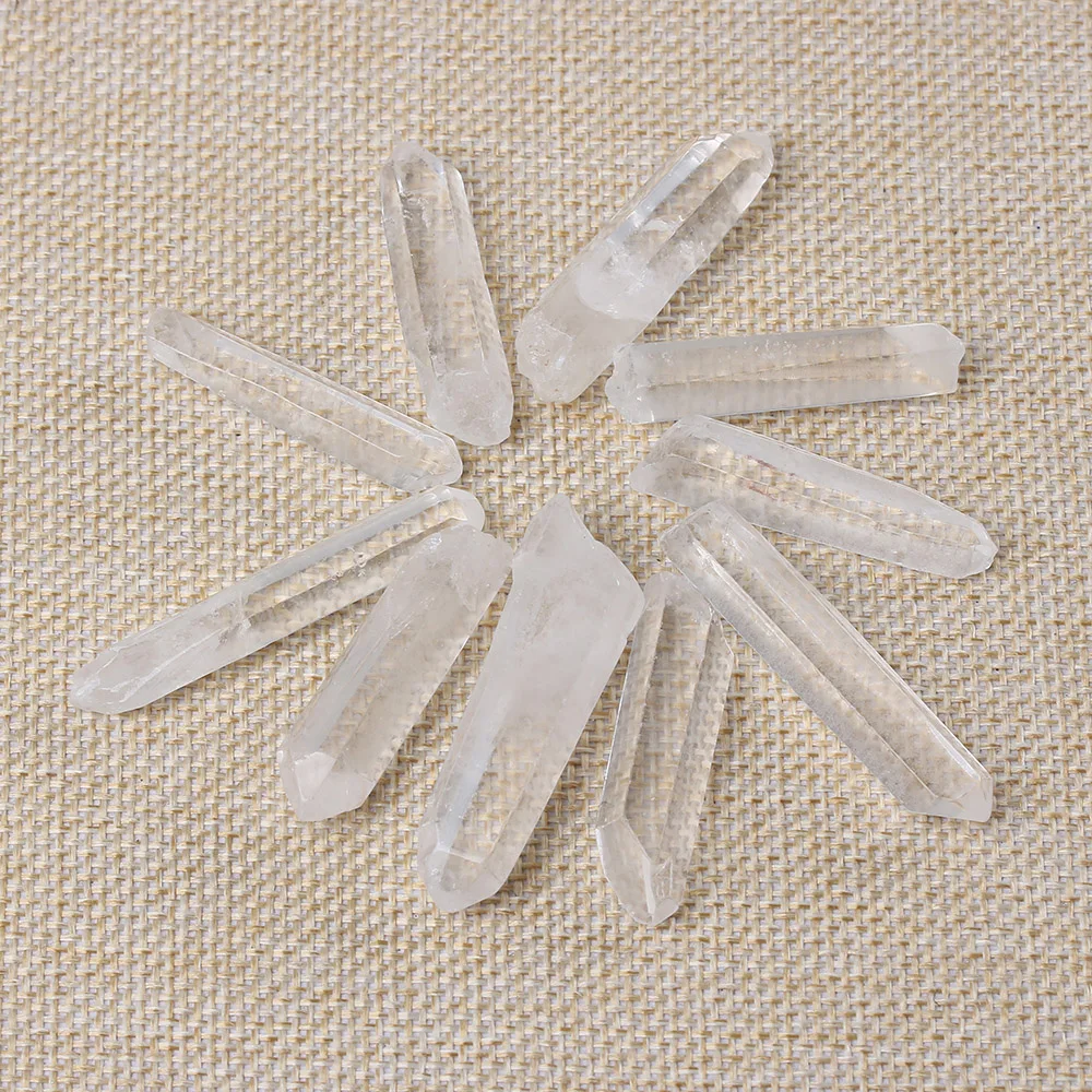 1 PC Clear Healing Crystal Stone Collectables Clear Polished Wands Specimen Natural Stones Decoration Pointed DIY Craft Gift