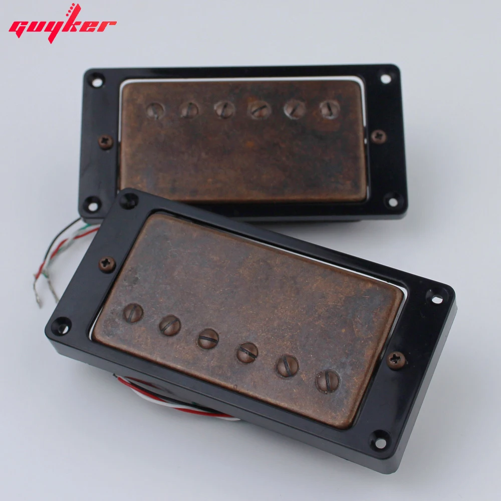 A set GUYKER Bronze LP Guitar Pickups With Black frame