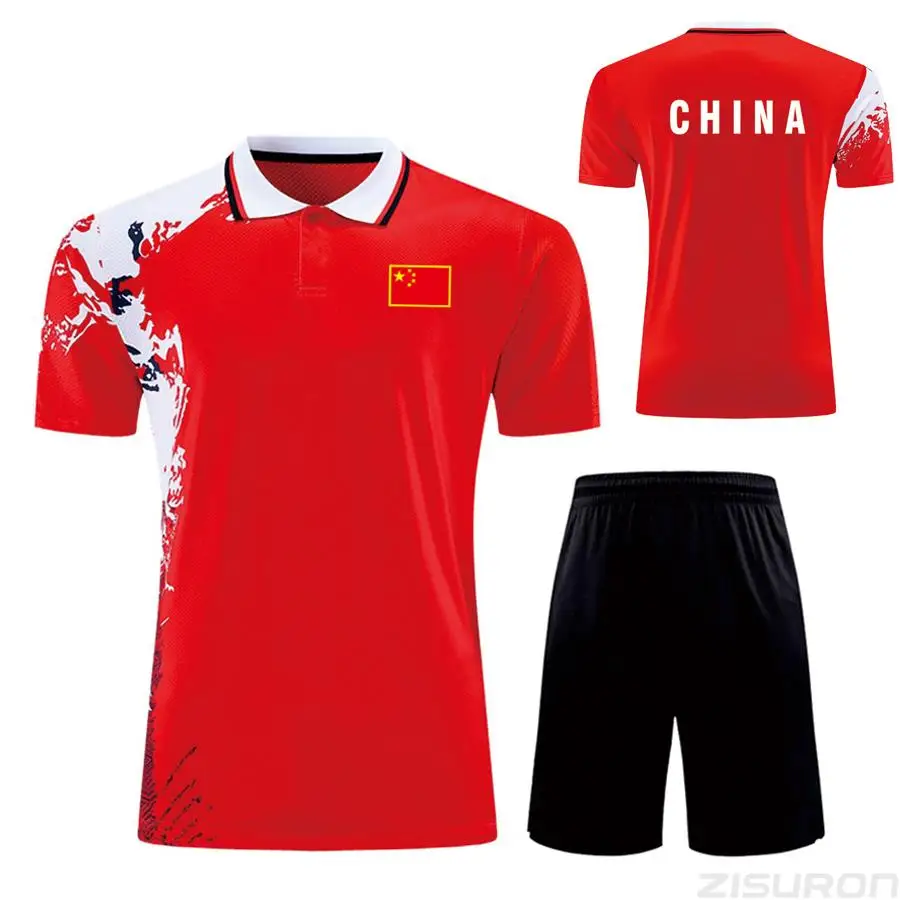 sport China National uniforms badminton suit Jerseys for Men Women Children badminton t shirt shorts tennis soccer clothes