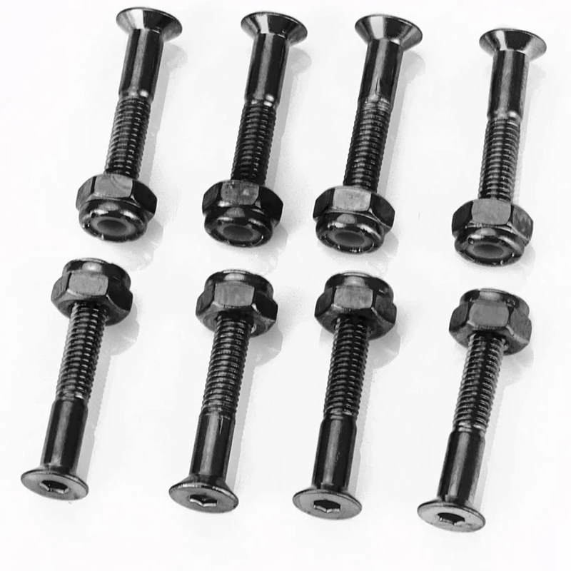 16 Set 1 Inch Skateboard Mounting Hardware Screws Bolts Skateboard Hardware Screws Skateboard Parts