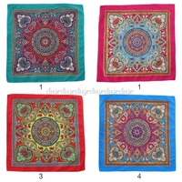 54cm Ethnic Style Women Men Punk Hip Hop Bandana Bright Colorful Paisley Floral Print Square Scarf Cycling Au31 19 Dropship