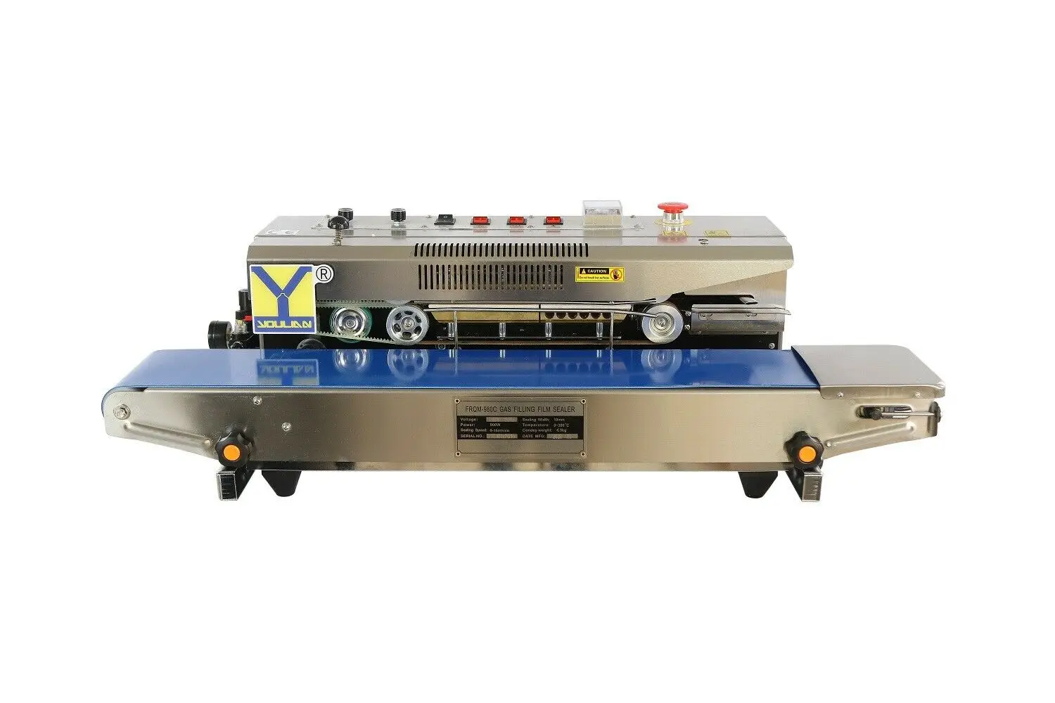 FRQM980 Brand New Continuous Band Sealer for Plastic Bags Film Sealing Heat Continuous Food Sealer