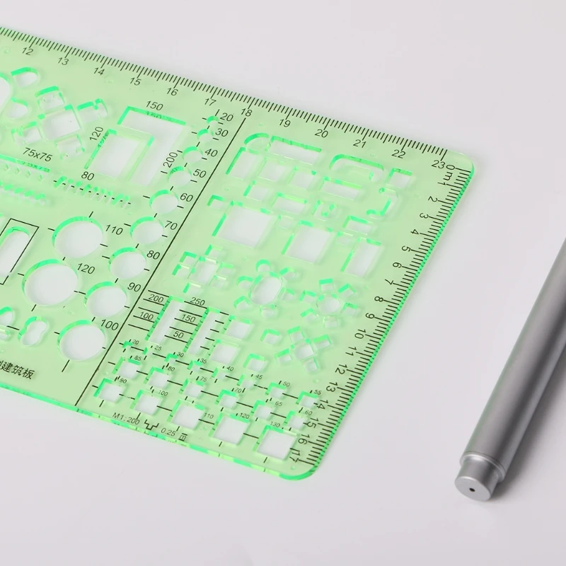 Plastic Geometric Template Ruler Drawing Tools For Student School Stationery Pro