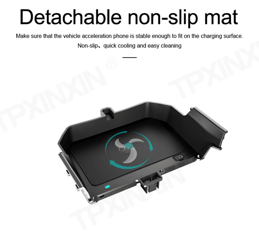 QI Car Wireless Charger For BMW 5 Series 2018 Intelligent Infrared Fast Wireless Charging Car Phone Holder For Iphone Samsung