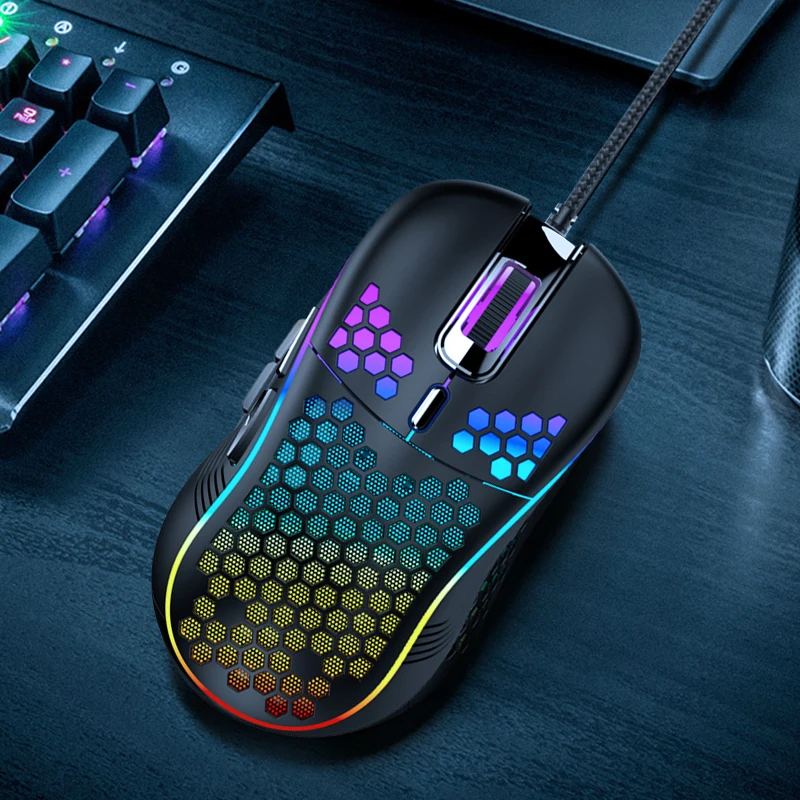 4800DPI Professional Gaming Mouse For computer USB Wired Macro Mouse Gamer with RGB Light For Laptop Breathable Mause gamer