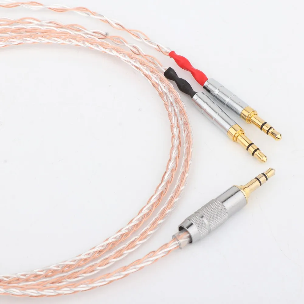 High Quality 2.5mm 8core Silver Plated Headphone Upgrade Cable for HE1000 HE400S HE560 Oppo PM-1 PM-2