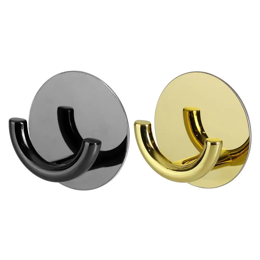 Self Adhesive Black And Gold Wall Hook Porch Living Room Home Kitchen Wall Door Hook Key Rack Kitchen Towel Hanger Zinc Alloy