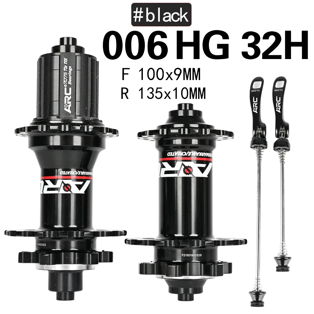 ARC 006 MTB Fahrradnabensatz Vorne Hinten 28/32/36H 120 Klicks 2+4 Gedichtete Lager HG 8-12S Scheibenbremse Schnellspanner – Detail 15
