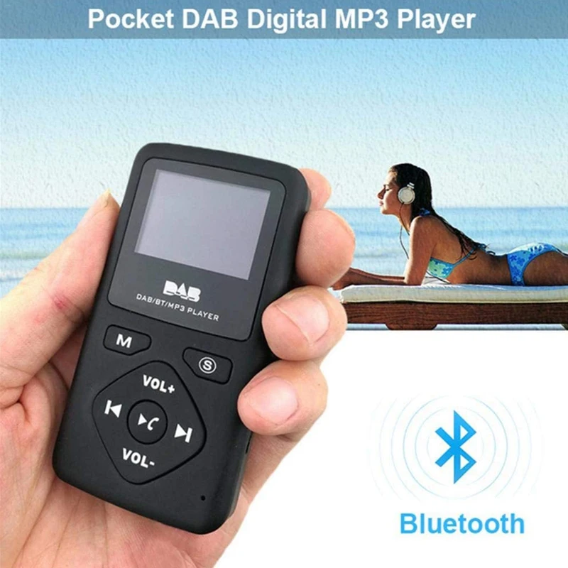 

Цифровое радио DAB/DAB, Bluetooth 4,0, персональный карманный FM Мини Портативный радиоприемник, наушники MP3, Micro-USB для дома