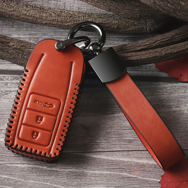 Leather Remote Car Key Fob Case Cover Bag For Acura MDX RDX RLX ILX TLX CDX NSX Accessories Keychain Shell