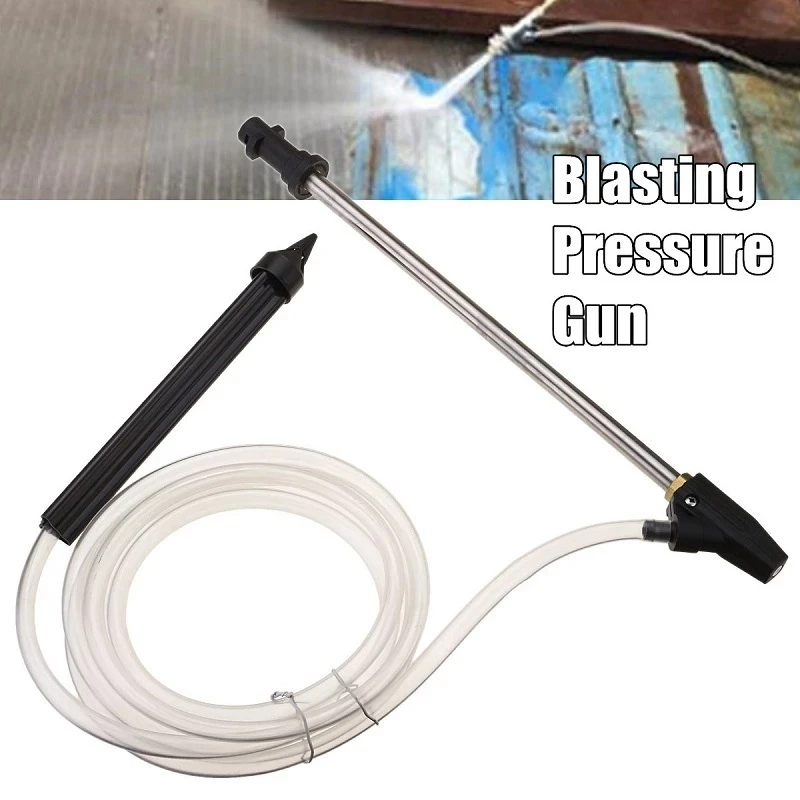 Lavadora de pressão Sand Blaster Gun Lance de mangueira molhada Alta pressão, água Sandblasting Jet Kit para lavagem do carro, Dropship