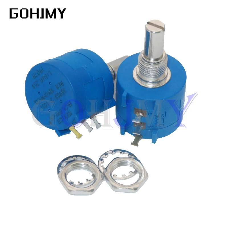 3590S Multiturn Potentiometer 500 1K 2K 5K 10K 20K 50K 100K ohm Potentiometer Adjustable Resistor 3590 102 202 502 103