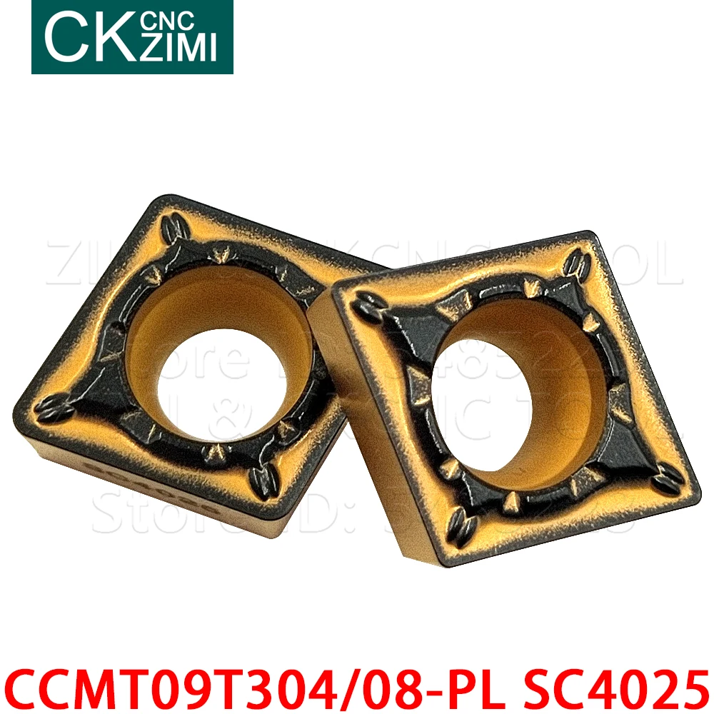 CCMT09T304-PL SC4025 CCMT09T308-PL SC4025 Carbide Sisipan Eksternal Turning Sisipan Alat CNC Bubut Cutter Alat CCMT untuk Baja