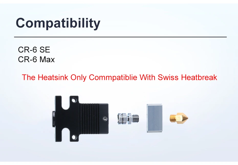 Trianglelab CR6 SE HOTEND GANZMETALL-HOTEND-KIT FÜR CR-6 SE CR-6 MAX SE Hochwertiges Extrusionskopf-KIT 3D-Drucker-Zubehör – Detail 5