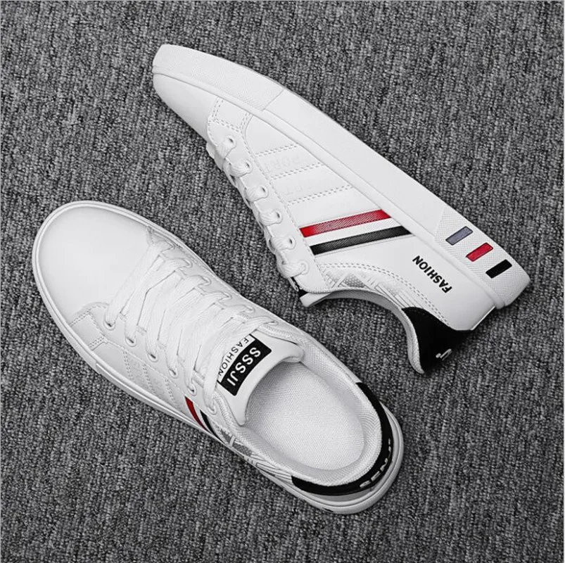 White vulcanized sneakers boys cheap flat comfortable shoes men autumn spring 2021 fashion sneakers