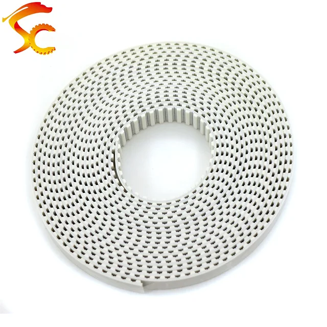 High Quality 26meters PU T5 open timing belt T5 16MM white Polyurethane with steel core belt width 16mm