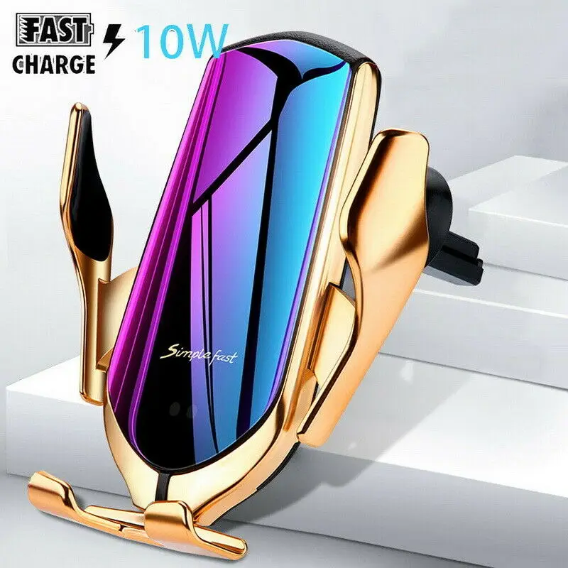 Automatic Clamping Wireless Car Charger Mount Infrared Sensor QI Induction Charging Holder For iPhone X XS Max Samsung xiaomi 9